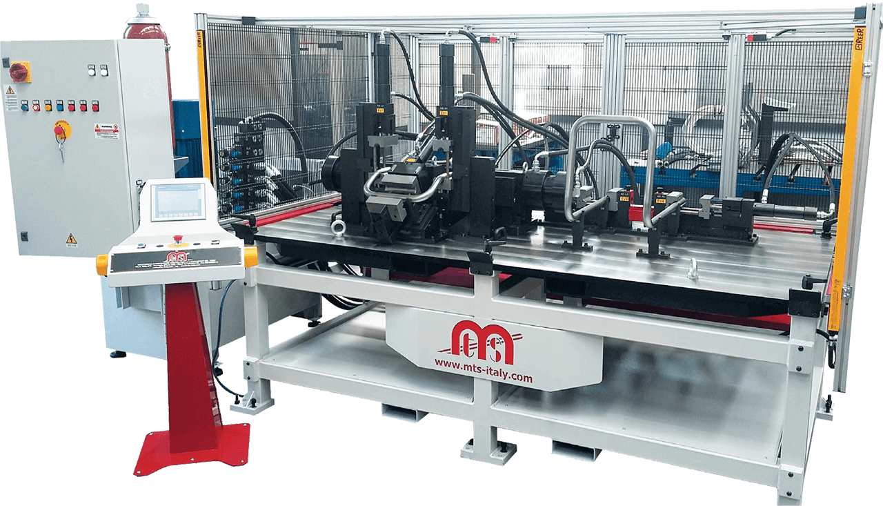 Tube end forming and pipe notching machines